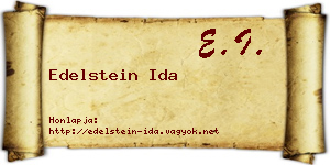 Edelstein Ida névjegykártya
